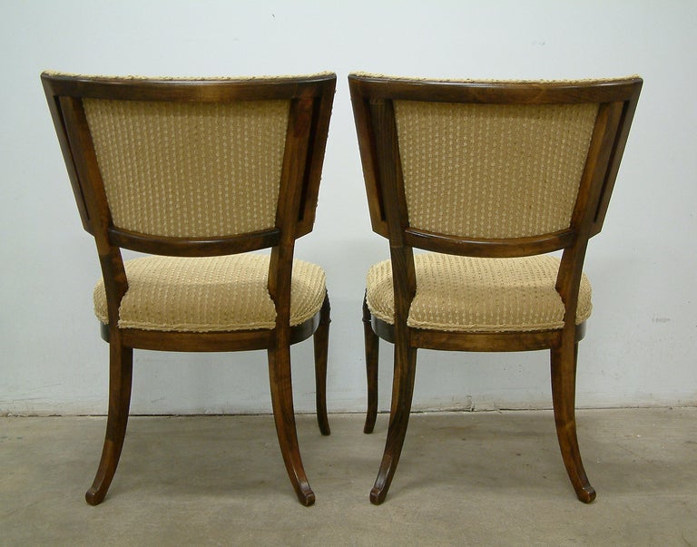 American Pair of Klismos Chairs For Sale